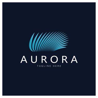 aurora logo design icon illustration vector template
