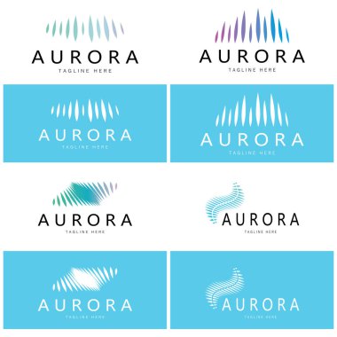 aurora logo design icon illustration vector template