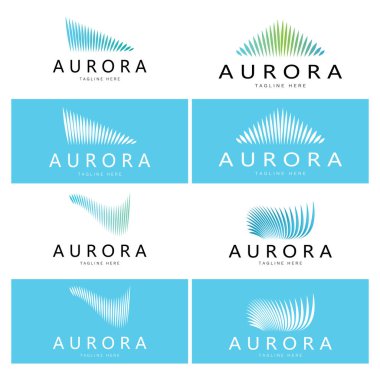 aurora logo design icon illustration vector template