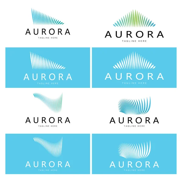 aurora logo design icon illustration vector template