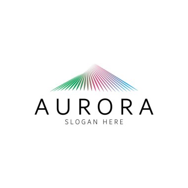 aurora logo design icon illustration vector template