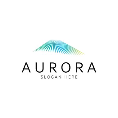 aurora logo design icon illustration vector template