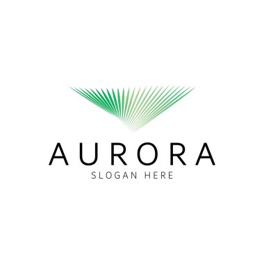 aurora logo design icon illustration vector template