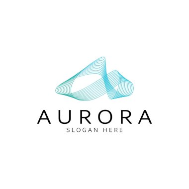 aurora logo design icon illustration vector template