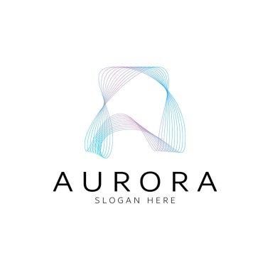aurora logo design icon illustration vector template