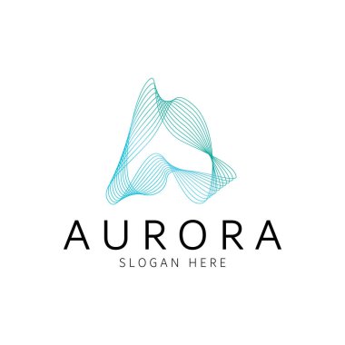 aurora logo design icon illustration vector template