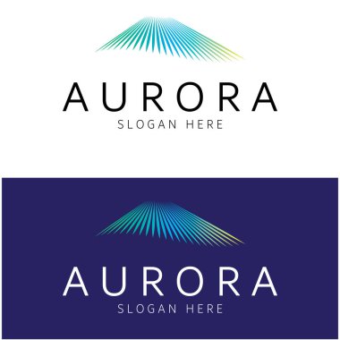 aurora logo design icon illustration vector template