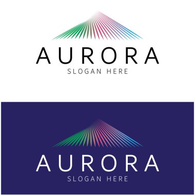aurora logo design icon illustration vector template
