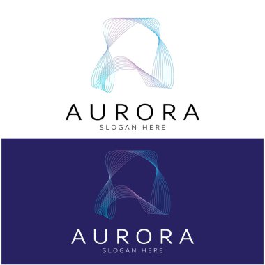 aurora logo design icon illustration vector template