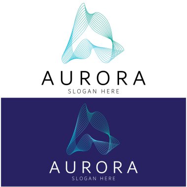 aurora logo design icon illustration vector template