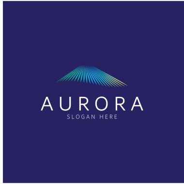 aurora logo design icon illustration vector template