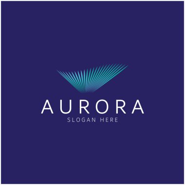 aurora logo design icon illustration vector template
