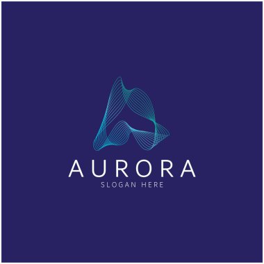 aurora logo design icon illustration vector template