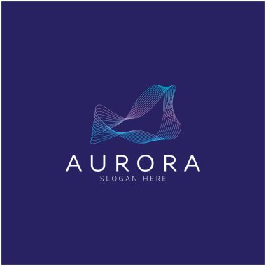 aurora logo design icon illustration vector template