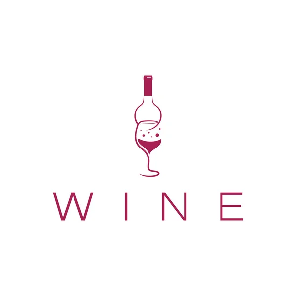 Πρότυπο Σχεδίασης Λογότυπου Κρασιού Διανυσματική Απεικόνιση Εικονιδίου Φορέα — Διανυσματικό Αρχείο