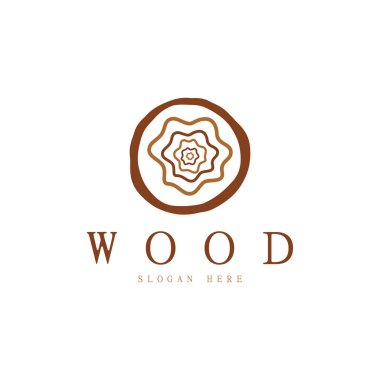 wood logo template icon illustration design vector, used for wood factories, wood plantations, log processing, wood furniture, wood warehouses with a modern minimalist concept
