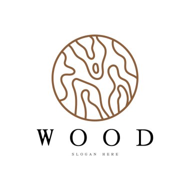 wood logo template icon illustration design vector, used for wood factories, wood plantations, log processing, wood furniture, wood warehouses with a modern minimalist concept