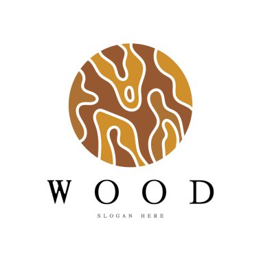 wood logo template icon illustration design vector, used for wood factories, wood plantations, log processing, wood furniture, wood warehouses with a modern minimalist concept