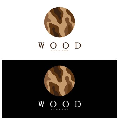 wood logo template icon illustration design vector, used for wood factories, wood plantations, log processing, wood furniture, wood warehouses with a modern minimalist concept