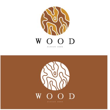 wood logo template icon illustration design vector, used for wood factories, wood plantations, log processing, wood furniture, wood warehouses with a modern minimalist concept