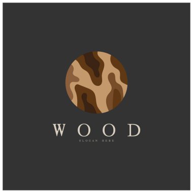 wood logo template icon illustration design vector, used for wood factories, wood plantations, log processing, wood furniture, wood warehouses with a modern minimalist concept