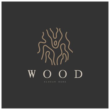 wood logo template icon illustration design vector, used for wood factories, wood plantations, log processing, wood furniture, wood warehouses with a modern minimalist concept