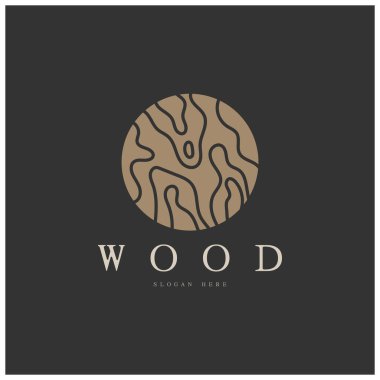 wood logo template icon illustration design vector, used for wood factories, wood plantations, log processing, wood furniture, wood warehouses with a modern minimalist concept