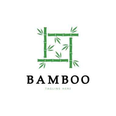 Bambu Logo Şablonu vektör çizimi tasarımı