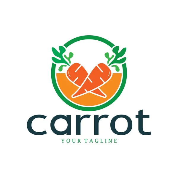 Ilustración Zanahoria Diseño Creativo Zanahoria Producto Agrícola Icono Procesamiento Zanahoria — Vector de stock