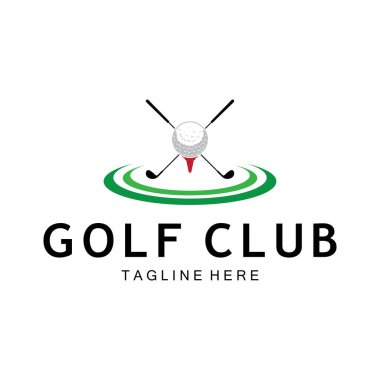 Golf topu logosu, Golf tasarımı logosu, profesyonel golf takımı için logo, golf kulübü, turnuva, golf mağazası işi, golf sahası, etkinlik