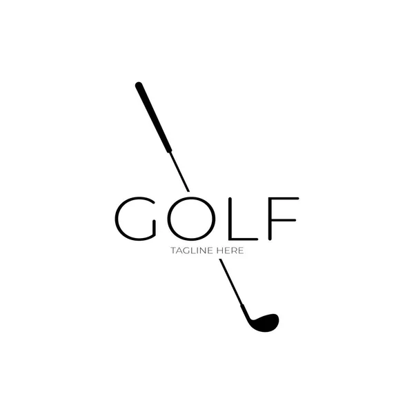 Golf Ball Logo Golf Design Stick Logo Logo Professional Golf — Stock Vector