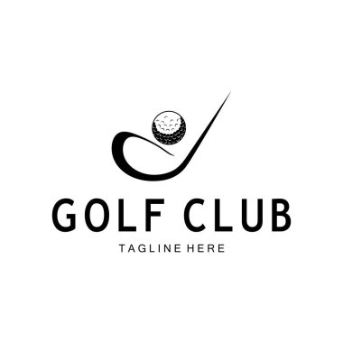 Golf topu logosu, Golf tasarımı logosu, profesyonel golf takımı için logo, golf kulübü, turnuva, golf mağazası işi, golf sahası, etkinlik