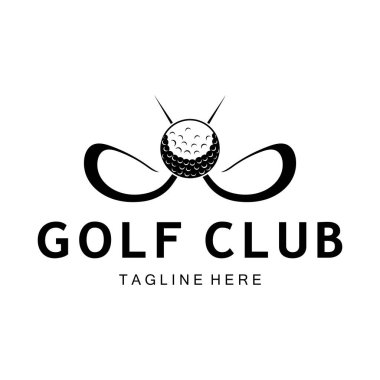 Golf topu logosu, Golf tasarımı logosu, profesyonel golf takımı için logo, golf kulübü, turnuva, golf mağazası işi, golf sahası, etkinlik