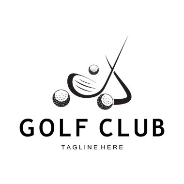 Golf topu logosu, Golf tasarımı logosu, profesyonel golf takımı için logo, golf kulübü, turnuva, golf mağazası işi, golf sahası, etkinlik