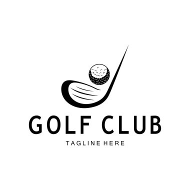 Golf topu logosu, Golf tasarımı logosu, profesyonel golf takımı için logo, golf kulübü, turnuva, golf mağazası işi, golf sahası, etkinlik