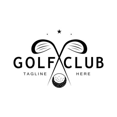Golf topu logosu, Golf tasarımı logosu, profesyonel golf takımı için logo, golf kulübü, turnuva, golf mağazası işi, golf sahası, etkinlik