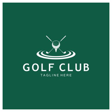Golf topu logosu, Golf tasarımı logosu, profesyonel golf takımı için logo, golf kulübü, turnuva, golf mağazası işi, golf sahası, etkinlik
