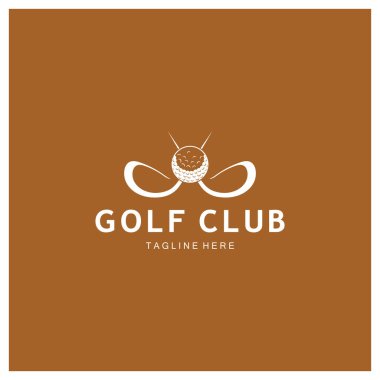 Golf topu logosu, Golf tasarımı logosu, profesyonel golf takımı için logo, golf kulübü, turnuva, golf mağazası işi, golf sahası, etkinlik