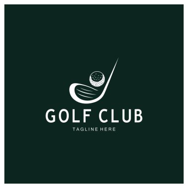 Golf topu logosu, Golf tasarımı logosu, profesyonel golf takımı için logo, golf kulübü, turnuva, golf mağazası işi, golf sahası, etkinlik