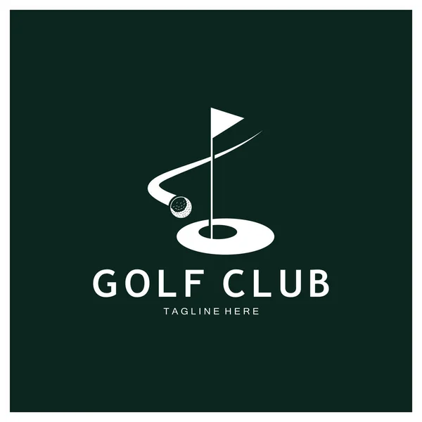 Golf Ball Logo Golf Design Stick Logo Logo Professional Golf — Διανυσματικό Αρχείο