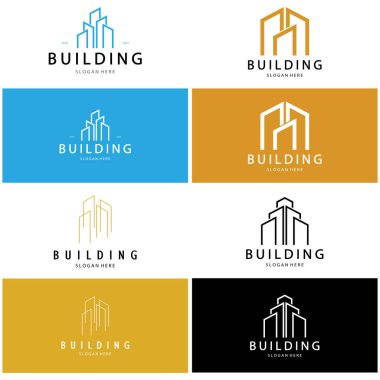 Logo vektör illüstrasyon tasarımı, Emlak logo şablonu, logo simgesi simgesi