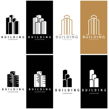 Logo vektör illüstrasyon tasarımı, Emlak logo şablonu, logo simgesi simgesi