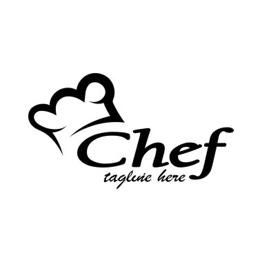 Profesyonel logo şefi ya da aşçı şapkası. İş için, ev aşçısı ve restoran aşçısı.
