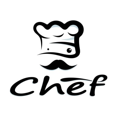 Profesyonel logo şefi ya da aşçı şapkası. İş için, ev aşçısı ve restoran aşçısı.