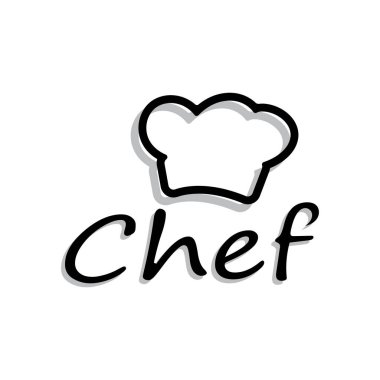 Profesyonel logo şefi ya da aşçı şapkası. İş için, ev aşçısı ve restoran aşçısı.