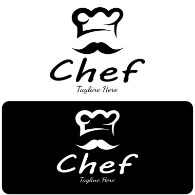 Profesyonel logo şefi ya da aşçı şapkası. İş için, ev aşçısı ve restoran aşçısı.