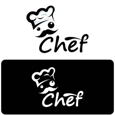 Profesyonel logo şefi ya da aşçı şapkası. İş için, ev aşçısı ve restoran aşçısı.