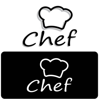 Profesyonel logo şefi ya da aşçı şapkası. İş için, ev aşçısı ve restoran aşçısı.