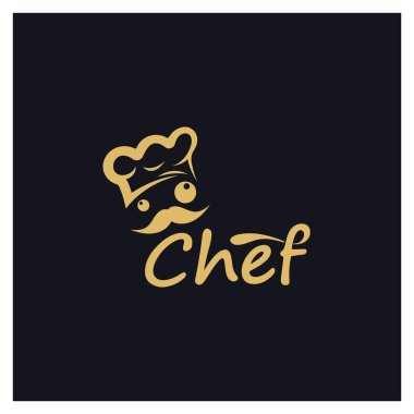 Profesyonel logo şefi ya da aşçı şapkası. İş için, ev aşçısı ve restoran aşçısı.