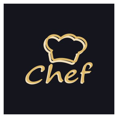 Profesyonel logo şefi ya da aşçı şapkası. İş için, ev aşçısı ve restoran aşçısı.